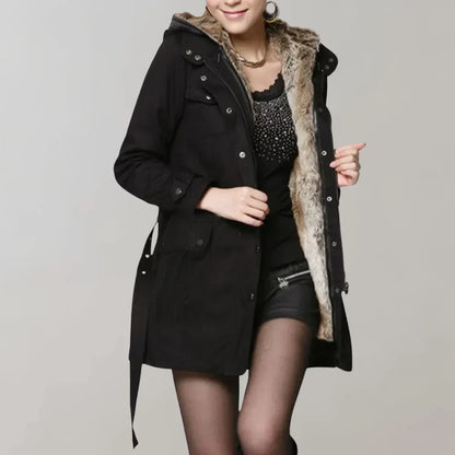 Stylish Women's Winter Coat with Faux Fur Inside