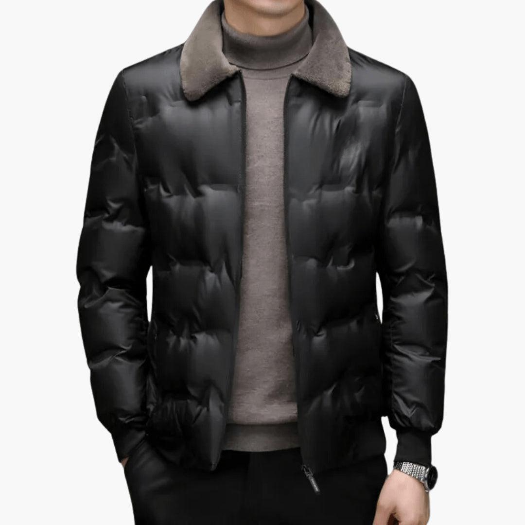 Warm Waterproof Men's Down Coat for Winter
