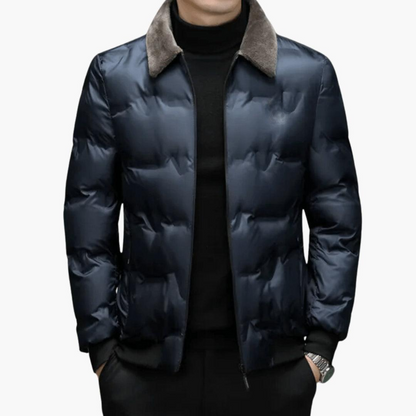 Warm Waterproof Men's Down Coat for Winter