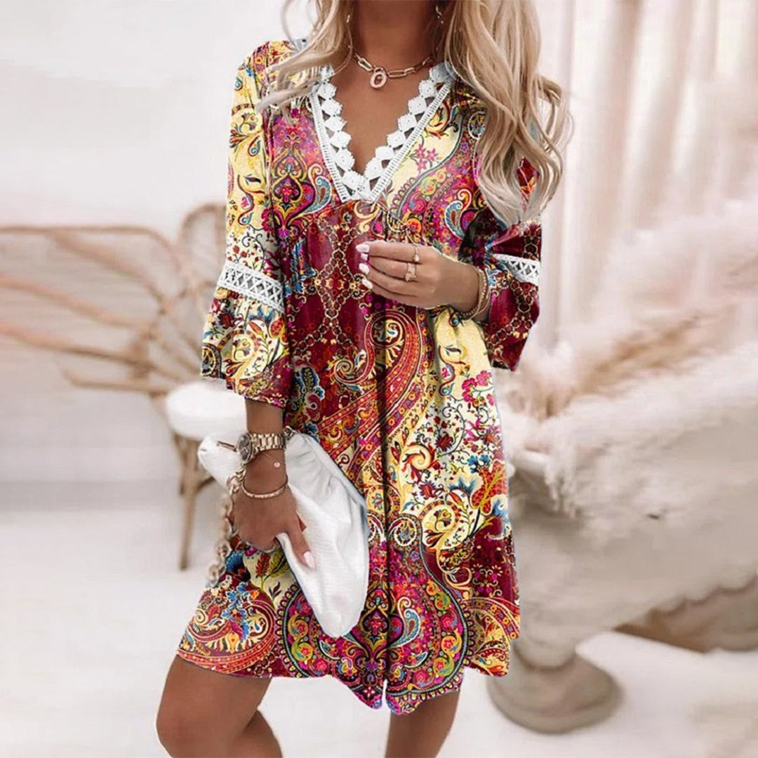 Pretty Floral Sundress with Lace Detail