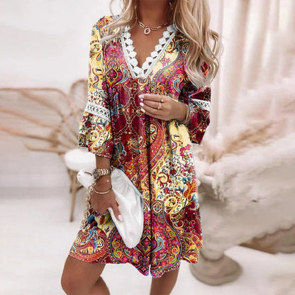 Pretty Floral Sundress with Lace Detail