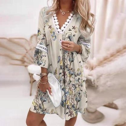 Pretty Floral Sundress with Lace Detail