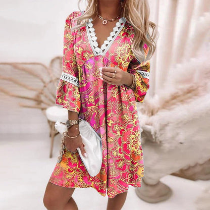 Pretty Floral Sundress with Lace Detail