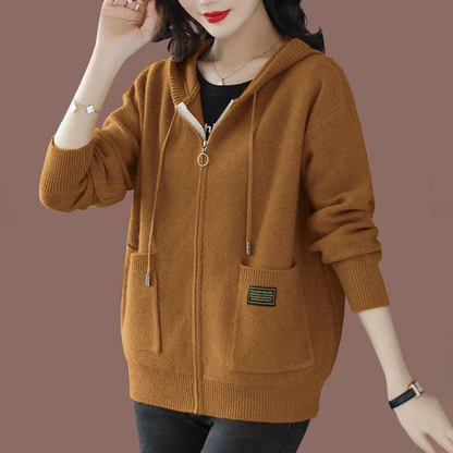 Warm Fleece Zip Up Hooded Jacket