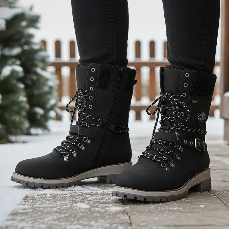 Warm Lace Up Snow Boots