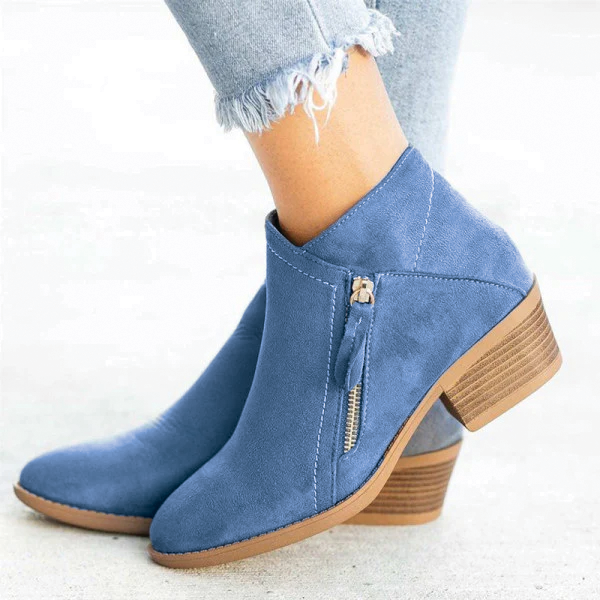 Low Heel Ankle Boot Shoes - EasyApparels