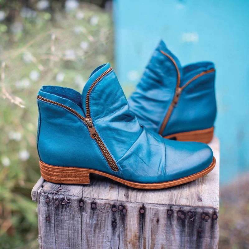 Mila - Chic Low Heel Boots - Vossary