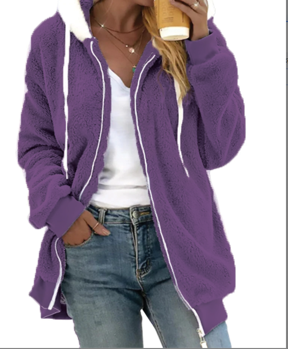 Warm Fuzzy Zip Up Hoodie