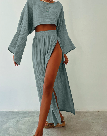 Lightweight Cotton Two-Piece Outfit