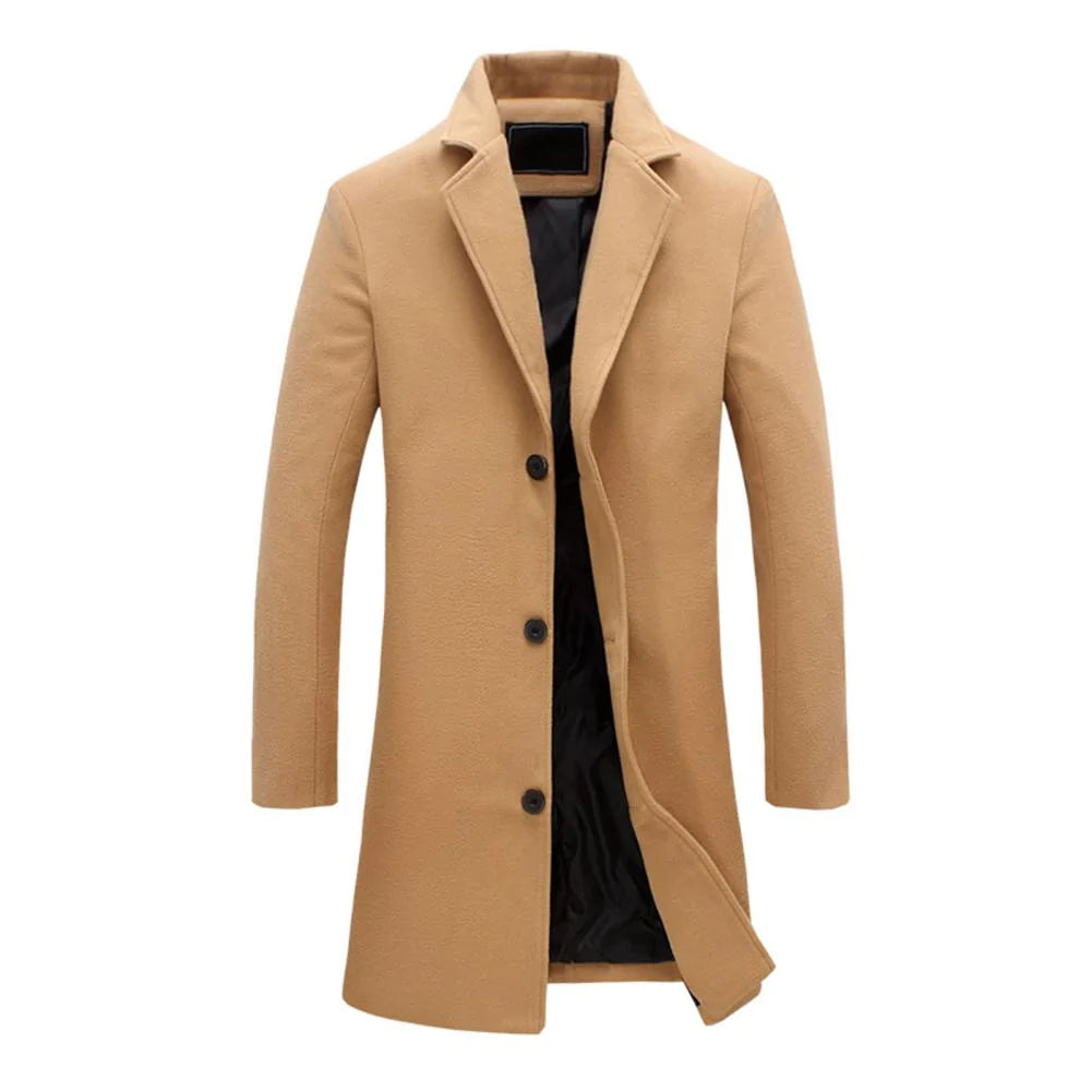 Warm Men's Wool Winter Coat - EasyApparels