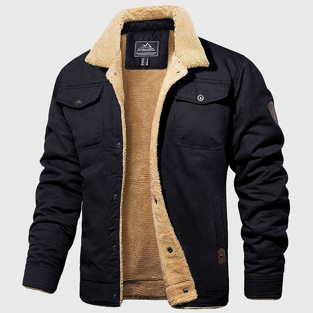 Casual Fleece Bomber Jacket - EasyApparels