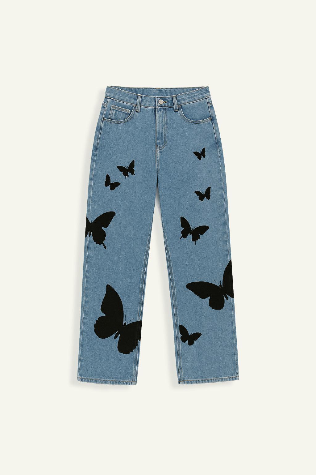 Fashionable Embroidered Flare Jeans
