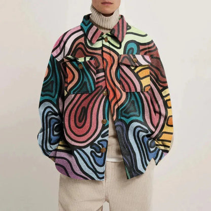 Unique Graphic Bomber Jacket