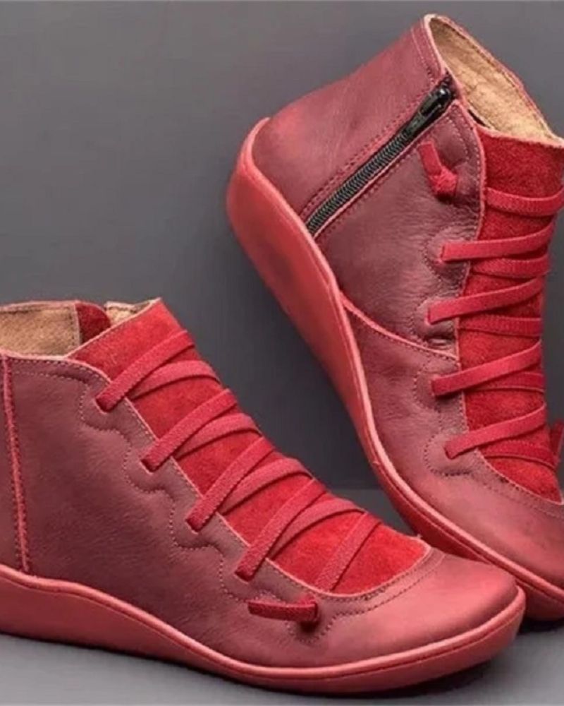 Genuine Leather Low Ankle Boots