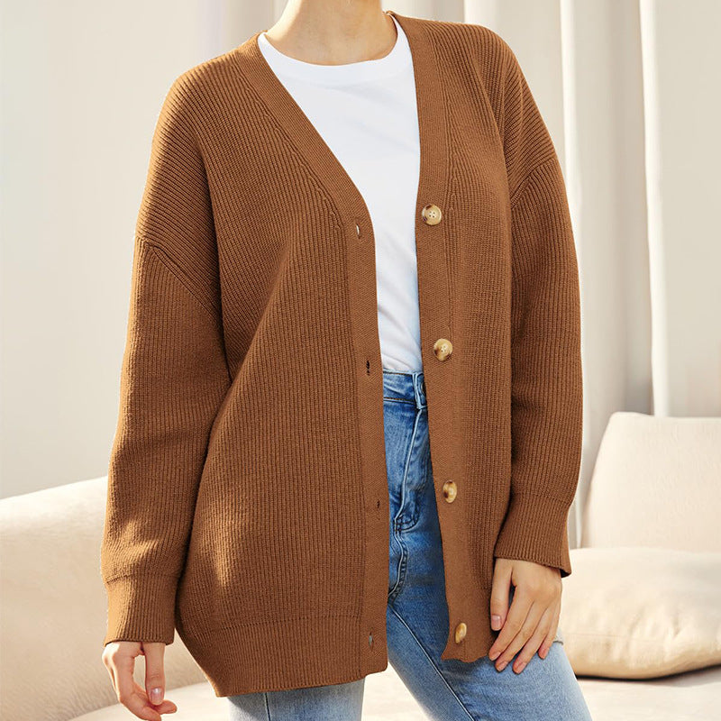 Cozy Women's Winter Knit Open Front Cardigan