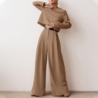 Chic 2 Piece Wide Leg Pants Set