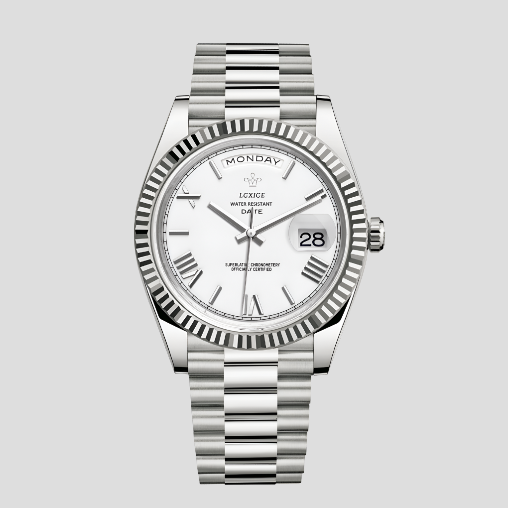 Stylish Mens Leather Watch 41mm - Vossary