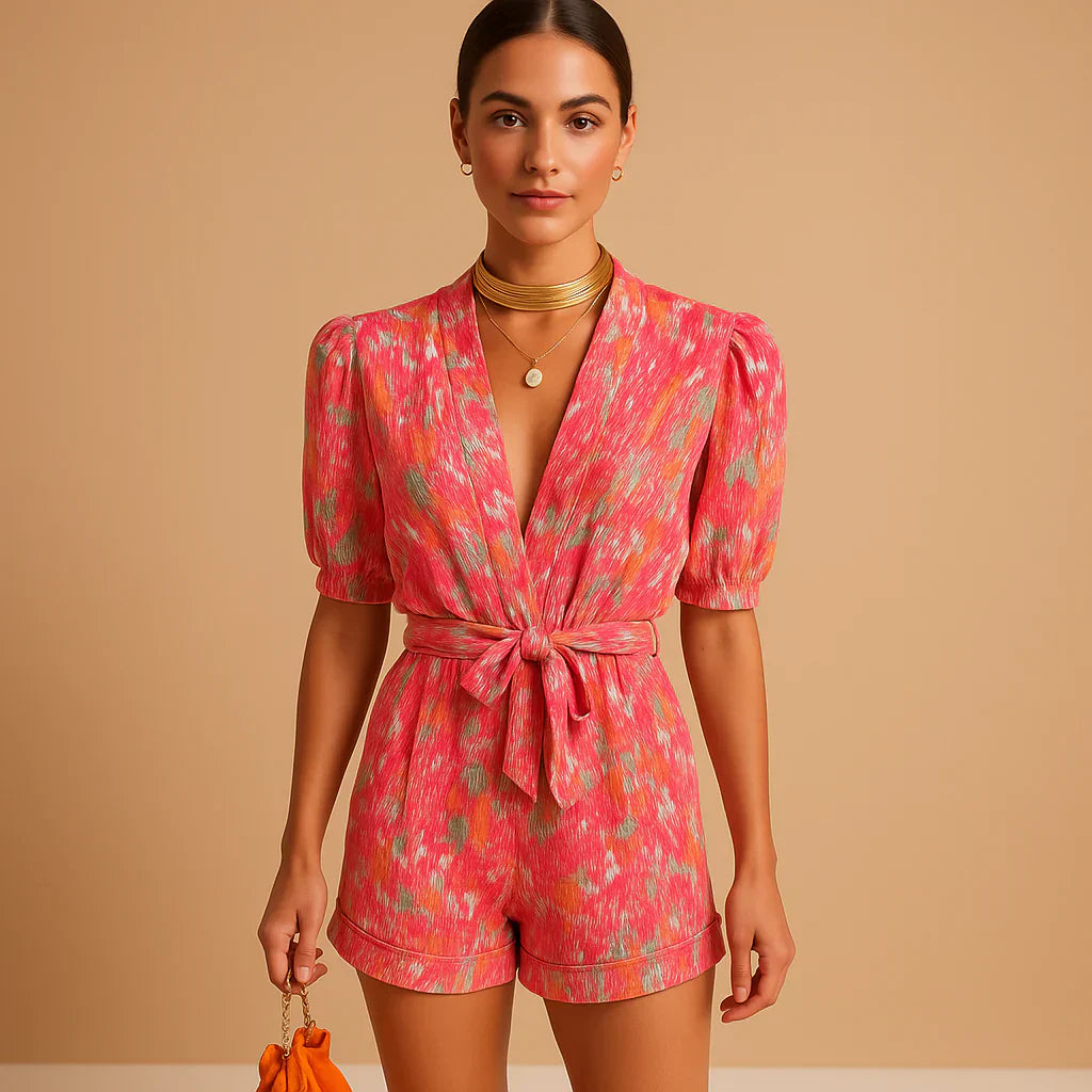 Fun Sunny Top with Puffy Sleeves - Vossary
