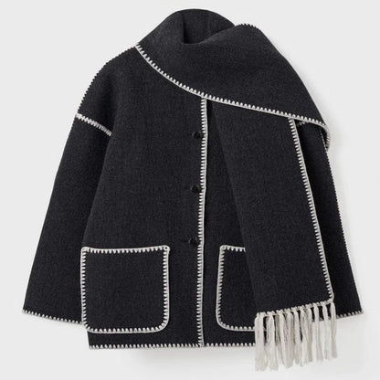 Casual Open Front Fringe Jacket - EasyApparels