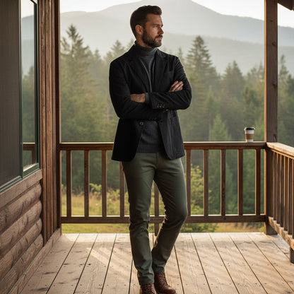 Casual Men's Cotton Jacket with Pockets