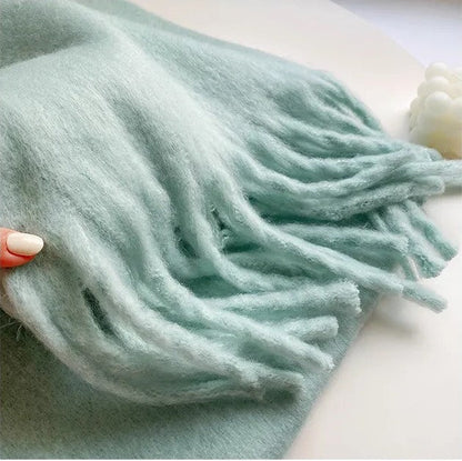 Soft Ladies Scarf - Warm Fuzzy Wool Wrap