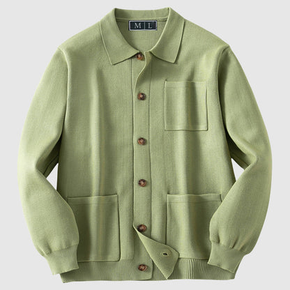 Cozy Salvia Cardigan by Alessandro Veneti