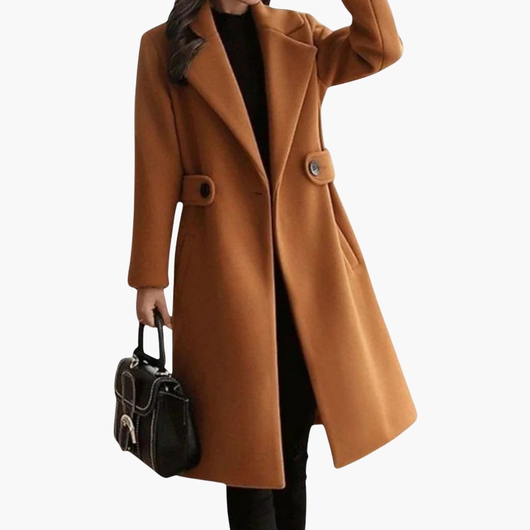 Classic Ladies Trench Coat with Button Front