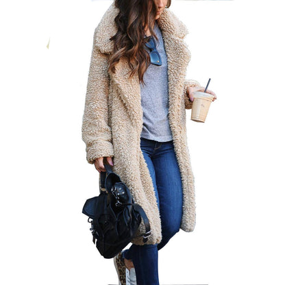 Women's Oversized Collar Sweater Coat - Luxicro