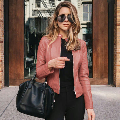 Chic Women's Fitted Biker Jacket