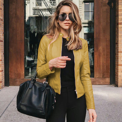 Chic Women's Fitted Biker Jacket