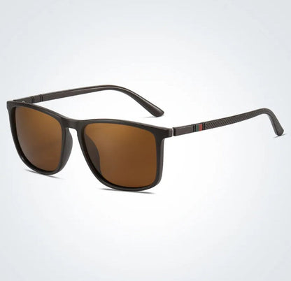 Trendy Mens Polarized Shades Classic Square Frames - Luxicro