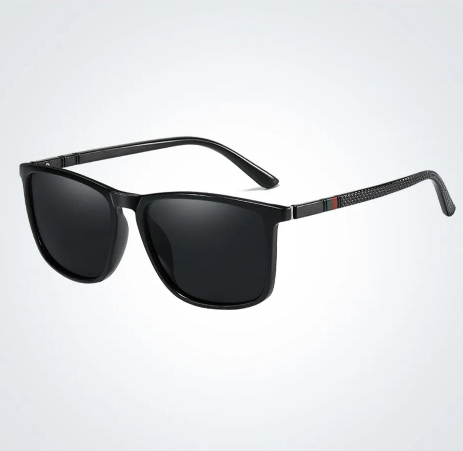 Trendy Mens Polarized Shades Classic Square Frames