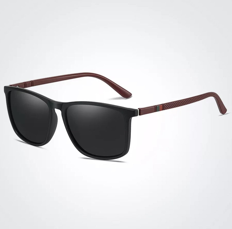 Trendy Mens Polarized Shades Classic Square Frames