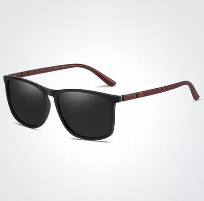 Trendy Mens Polarized Shades Classic Square Frames