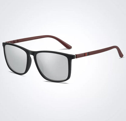 Trendy Mens Polarized Shades Classic Square Frames