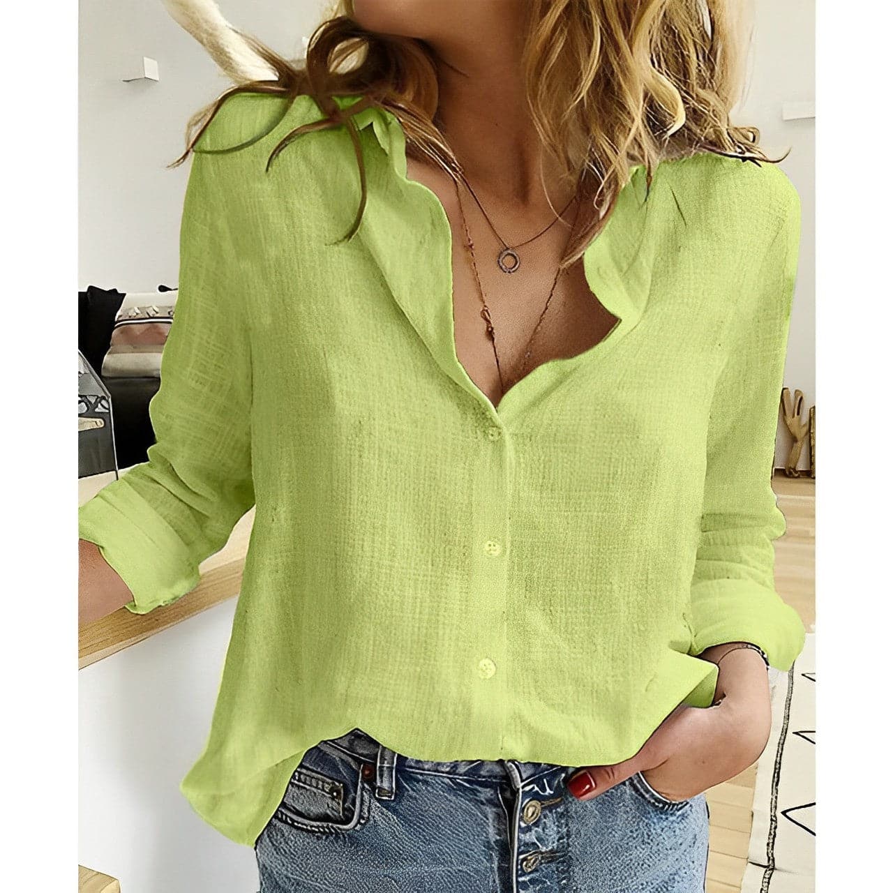 Comfortable Women's Casual Button Shirt