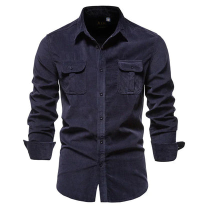 Rugged Textured Button Down Shirt for Men - Vossary