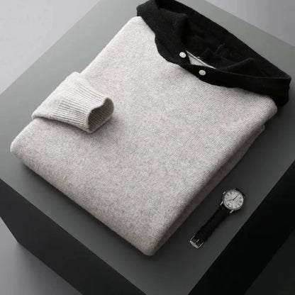 Luxury Mens Wool Crew Sweater