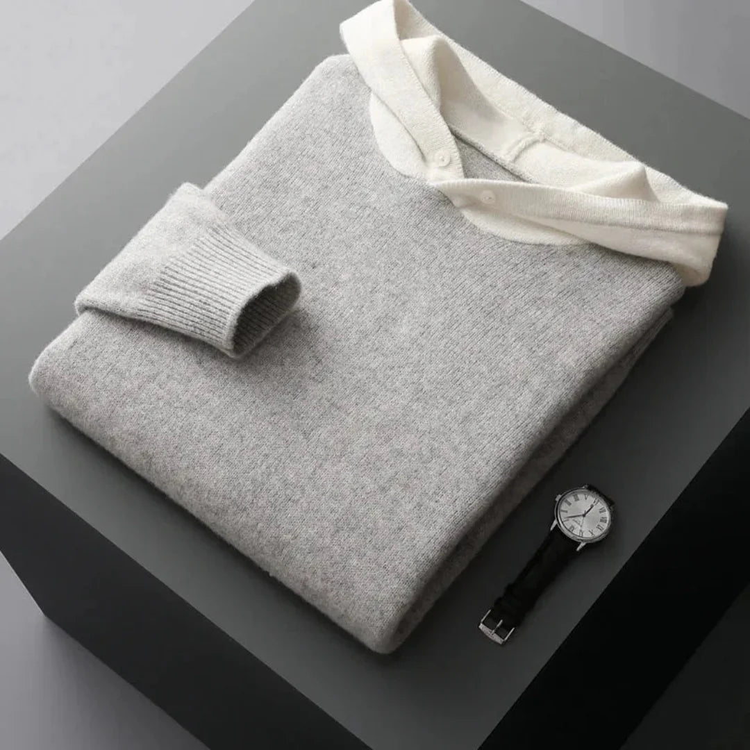 Luxury Mens Wool Crew Sweater - EasyApparels
