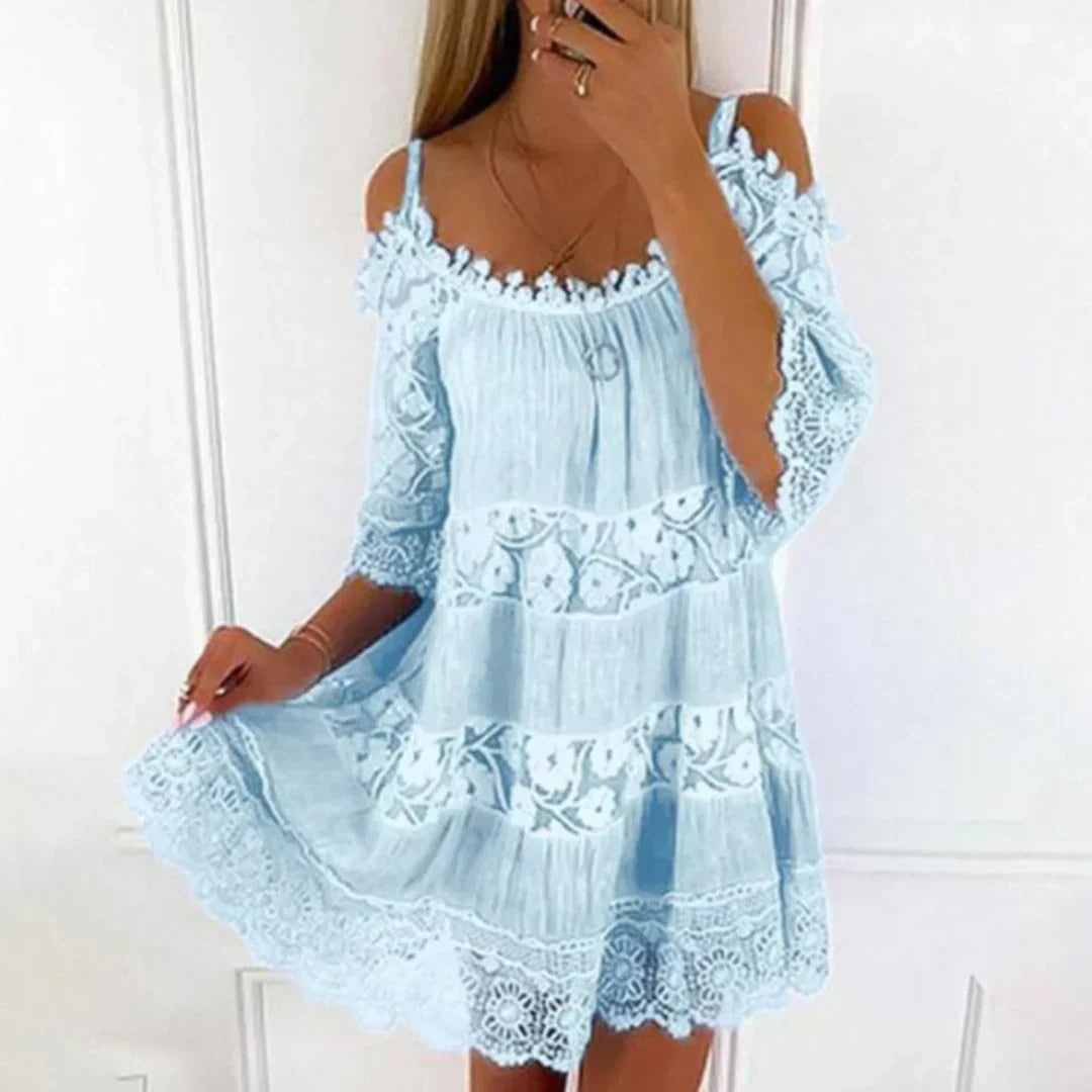 Cute Boho Sundress with Lace Details