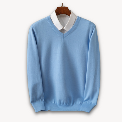 Classic Fit Men's Soft V-Neck Sweater