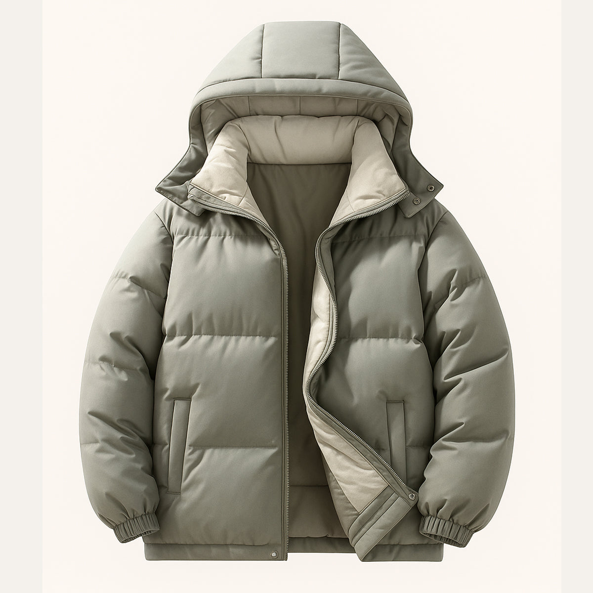 Warm Waterproof Men's Down Hooded Parka Jacket