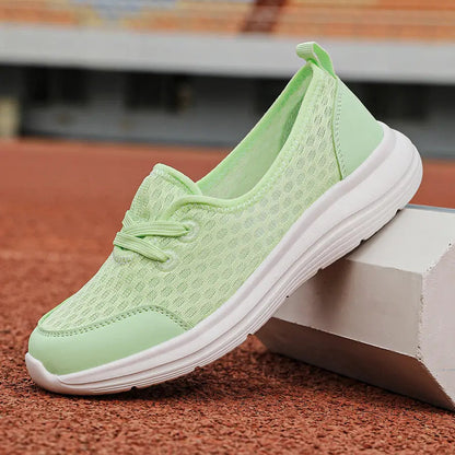 Women's Breathable Sneakers - Soft Slip On Shoes