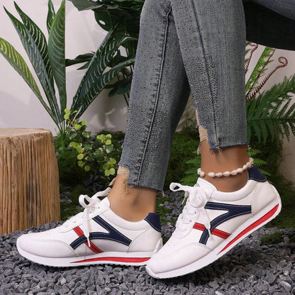 Comfy White Stripe Women's Sneakers