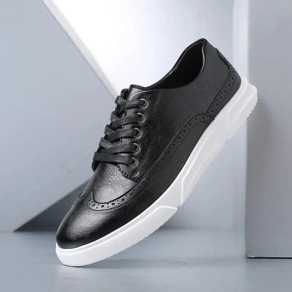Classic Brown Fake Leather Shoes