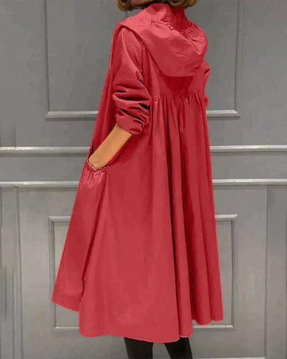 Long Waterproof Raincoat for Women – Stylish & Weather-Resistant-Caliboot