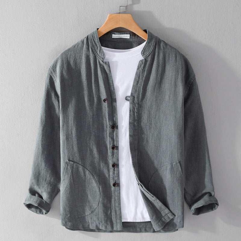 Casual Button Down Jacket with Pocket Details