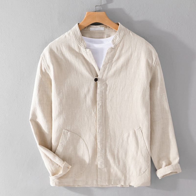 Casual Button Down Jacket with Pocket Details