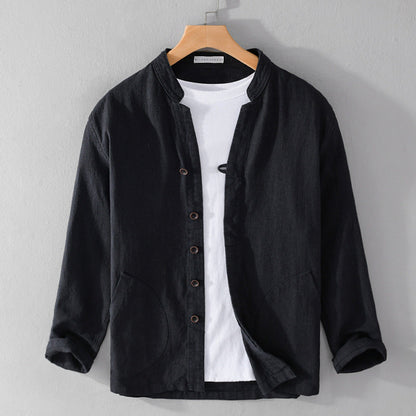 Casual Button Down Jacket with Pocket Details - Vossary