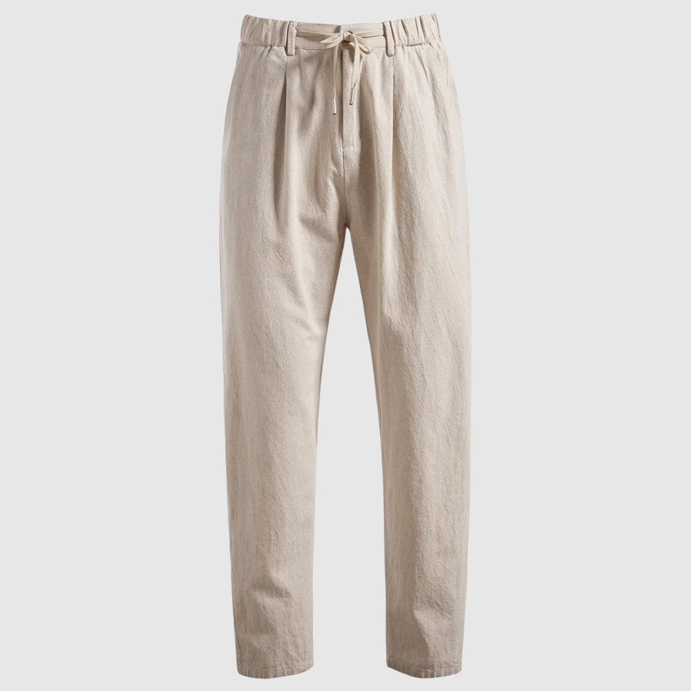 Comfortable Loose Fit Cotton Trousers - Vossary